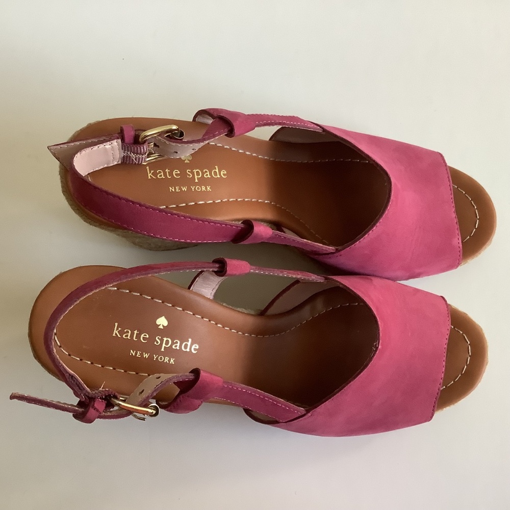 kate spade Hot Pink Espadrille Wedge Sandals - Picture 6 of 10